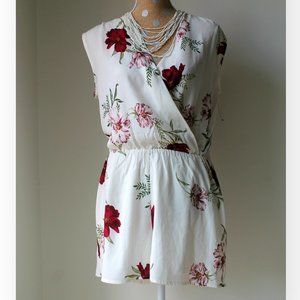 Biship + Young White floral romper Small